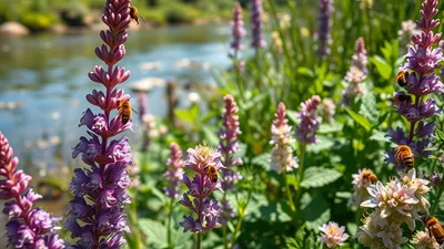 Plantes mellifères de berge : aménagez un refuge pour pollinisateurs au bord de l'eau